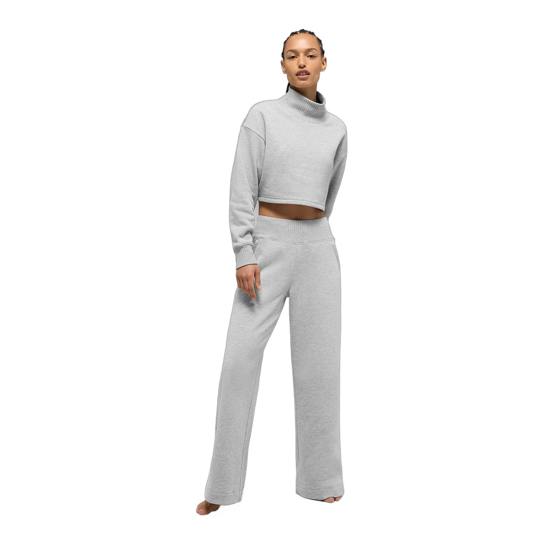 alo Cropped Serenity Coverup - Athletic Heather Grey - Image 7