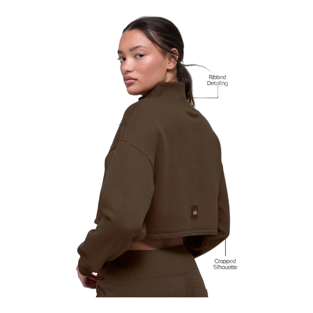 alo Cropped Serenity Coverup - Espresso - Image 2