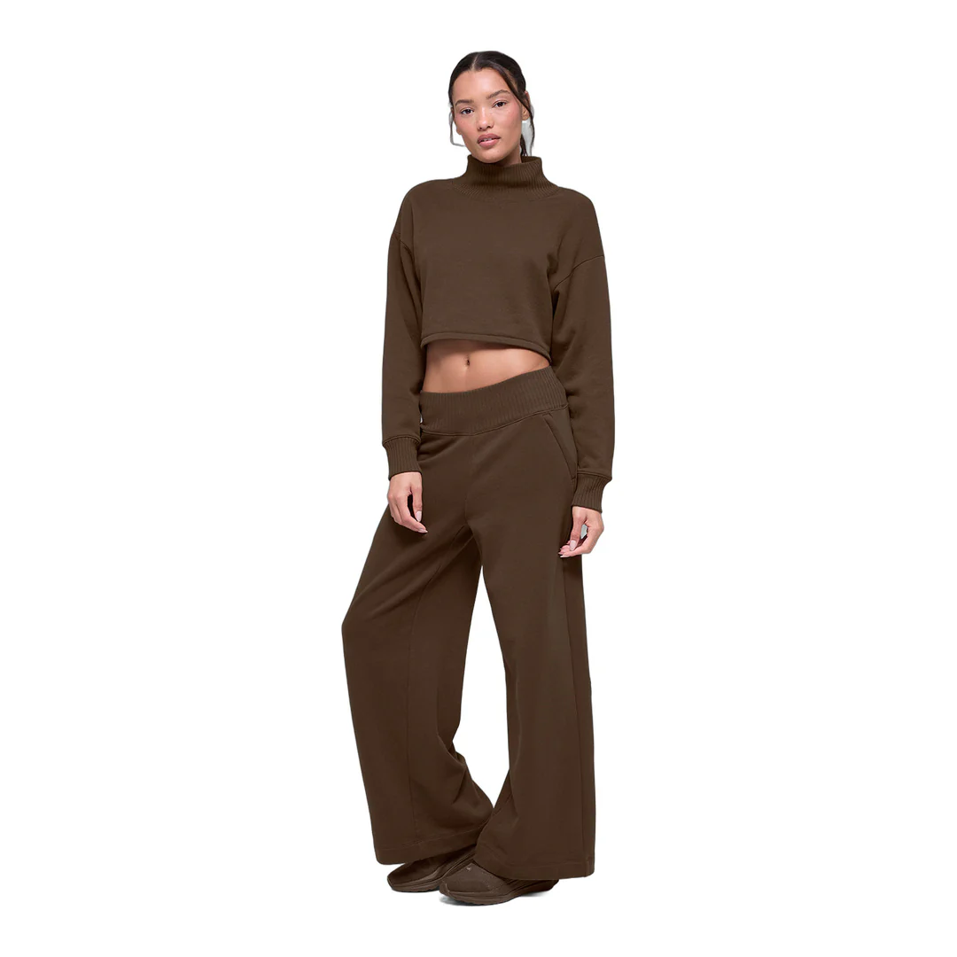 alo Cropped Serenity Coverup - Espresso - Image 4