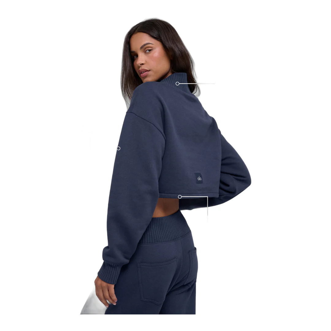 alo Cropped Serenity Coverup - Navy - Image 2