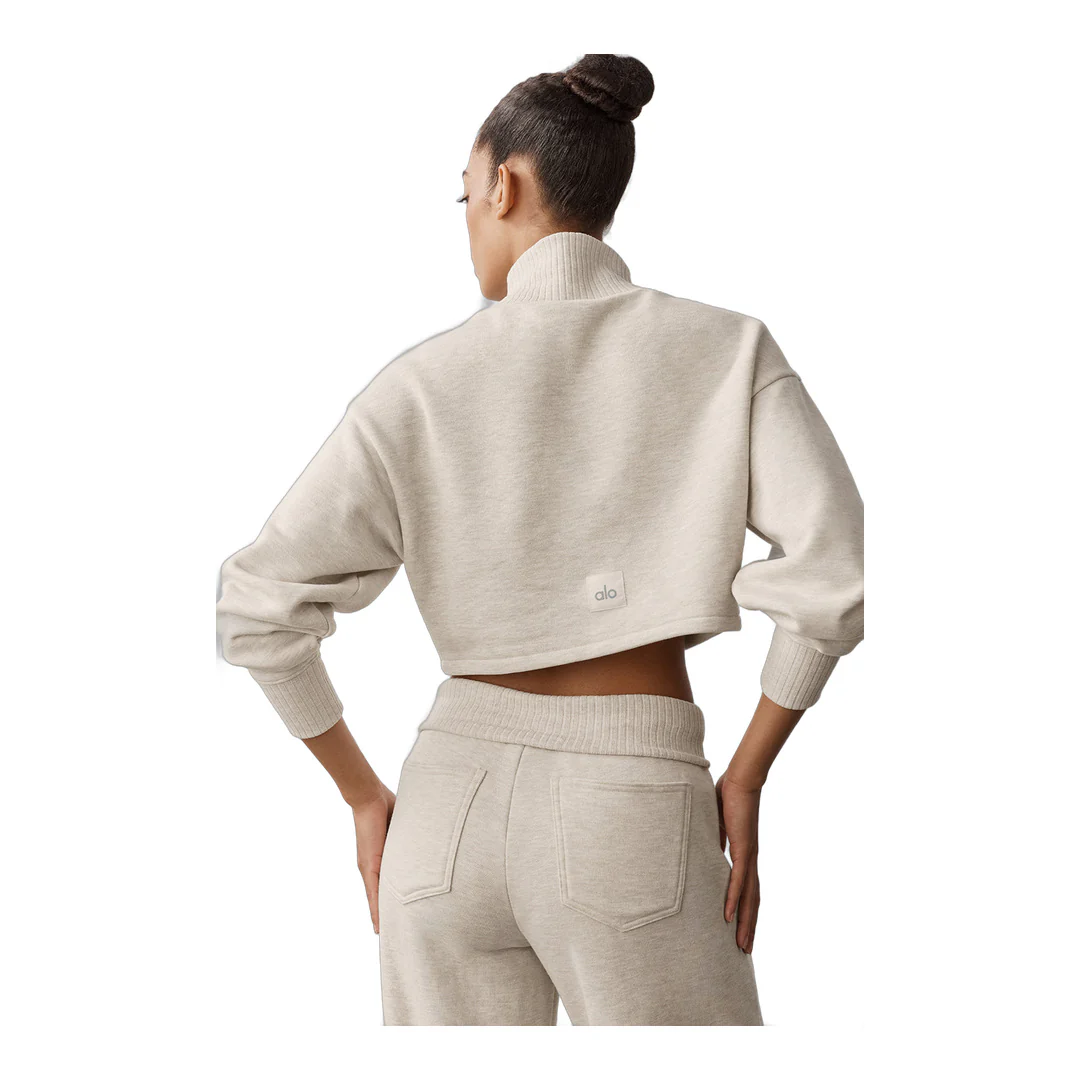 alo Cropped Serenity Coverup - Oatmeal Heather - Image 2