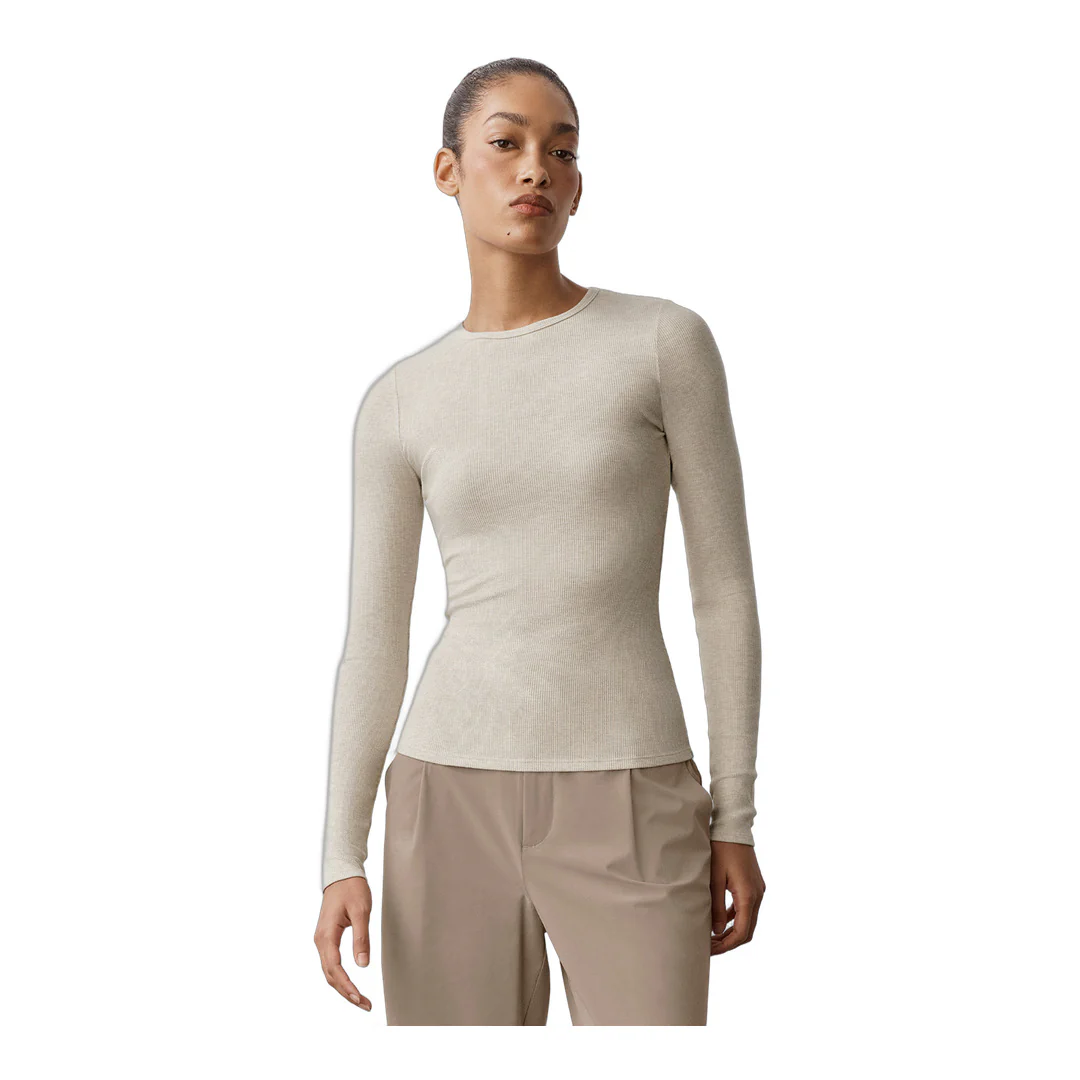 alo Ribbed Modal Long Sleeve - Oatmeal Heather