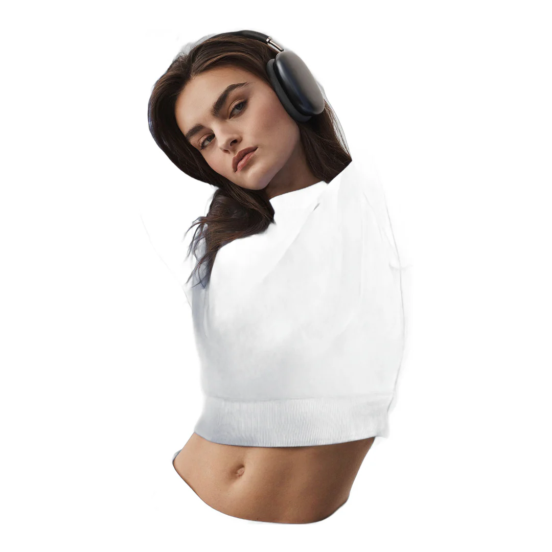 alo Cropped Accolade Crewneck - Light Provence Blue - Image 5