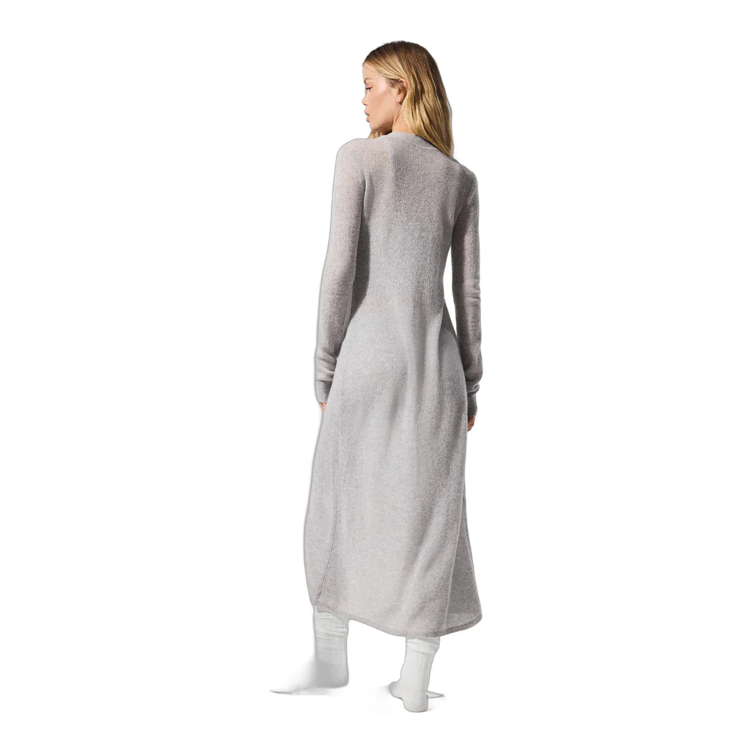 alo Sheer Cashmere Long Cardigan - Athletic Heather Grey - Image 5