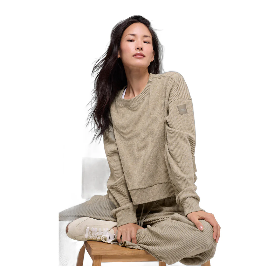 alo Muse Crew Neck Pullover - Gravel Heather - Image 5
