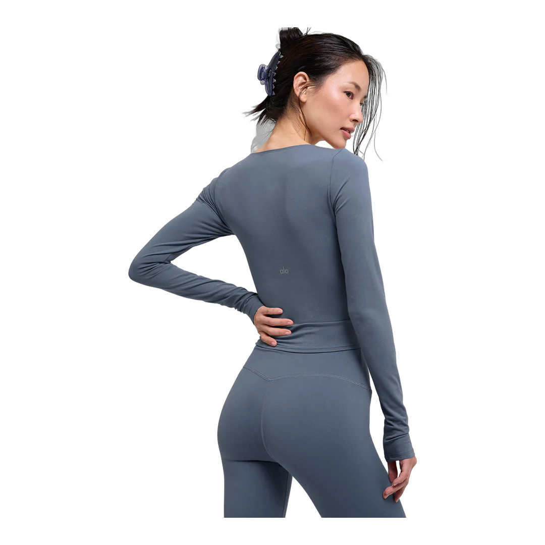 alo ALO Softsculpt Precision Long Sleeve - Bluestone - Image 2