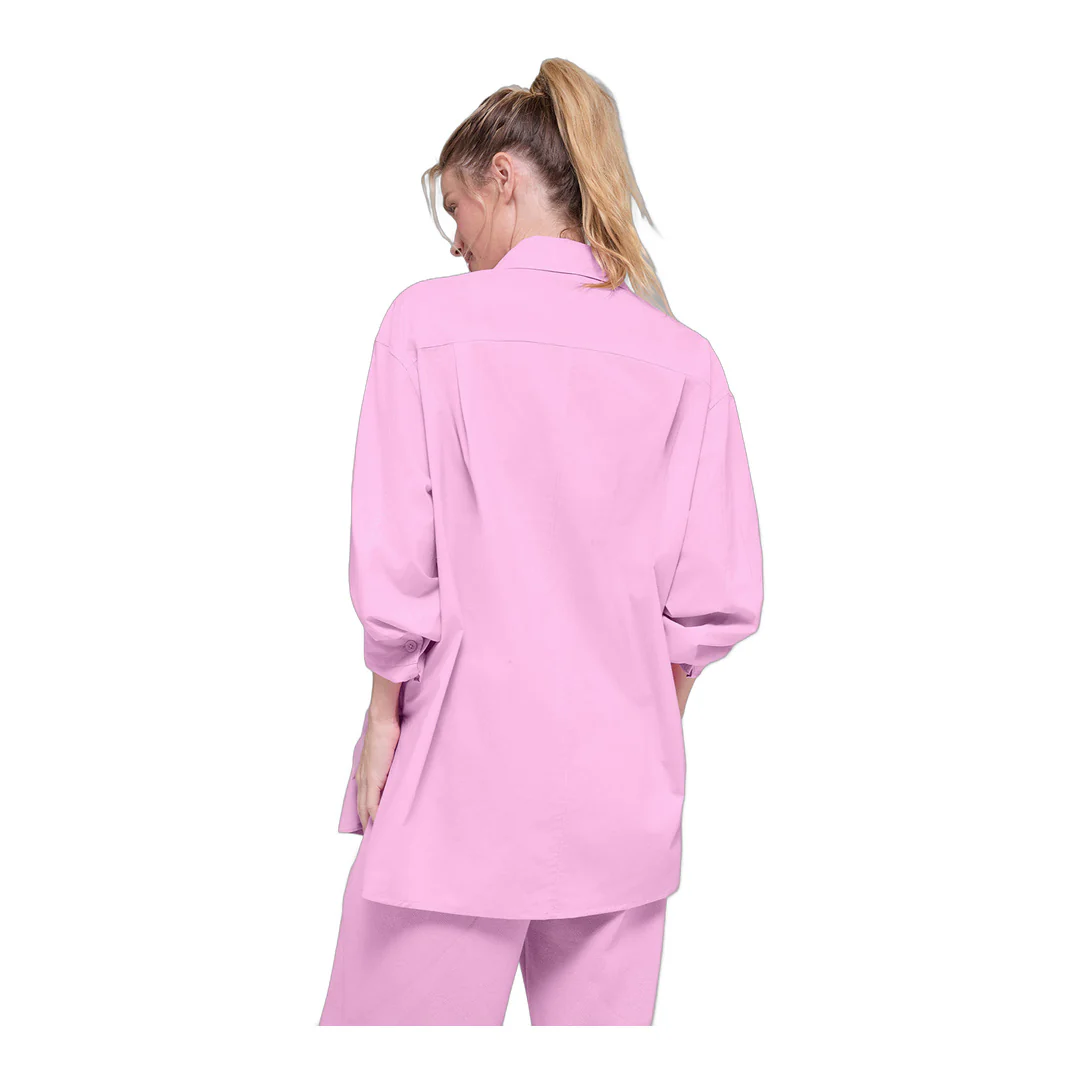 alo Cotton Real Deal Button Up Long Sleeve - Candy Heart Pink - Image 3