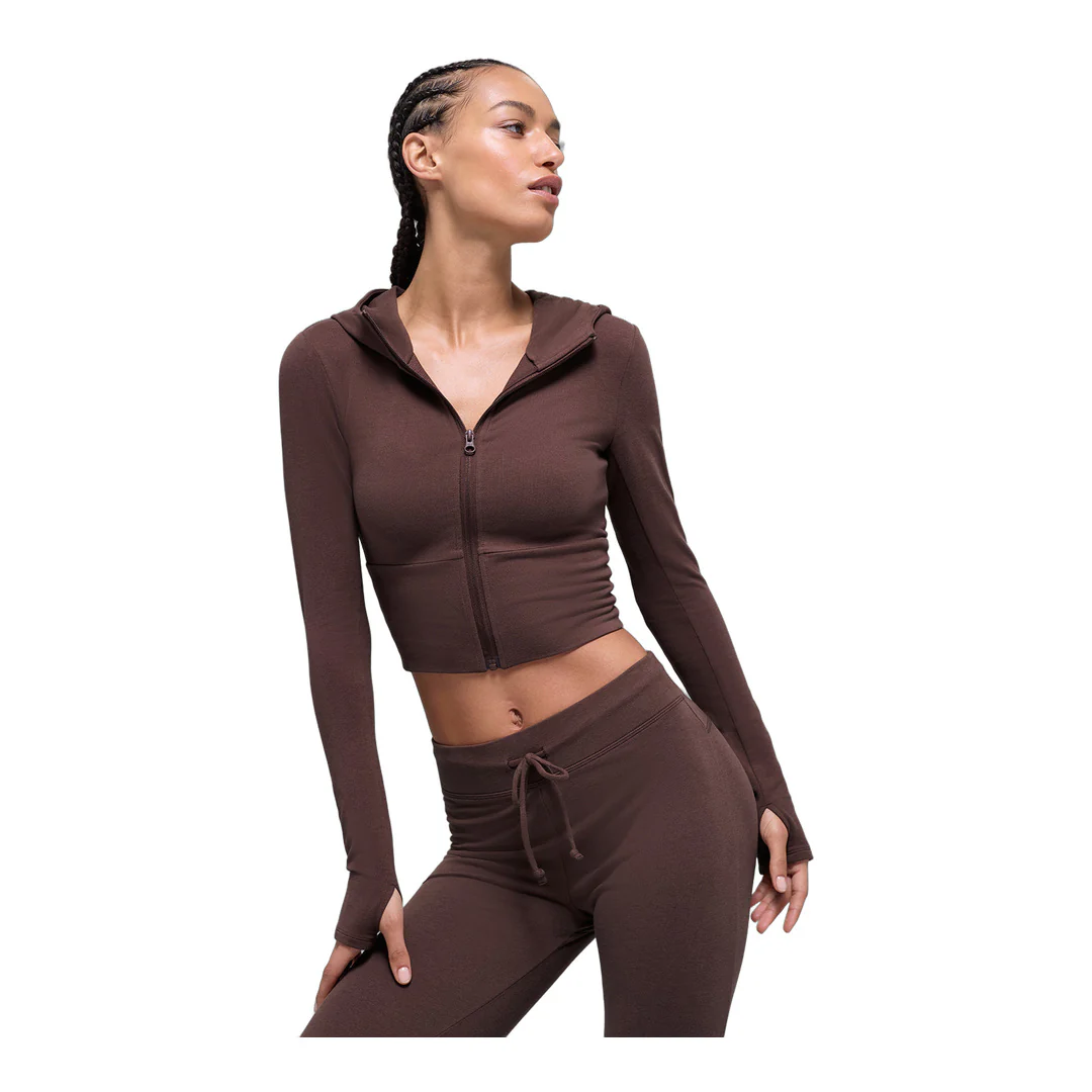 alo Sway Full Zip Hoodie - Brownstone - Image 2