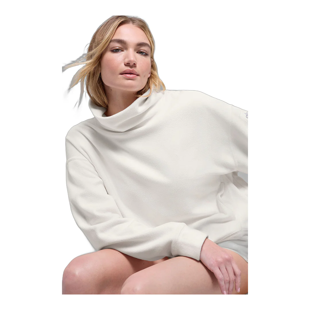 alo Polar Fleece Hazy Pullover - Ivory - Image 4