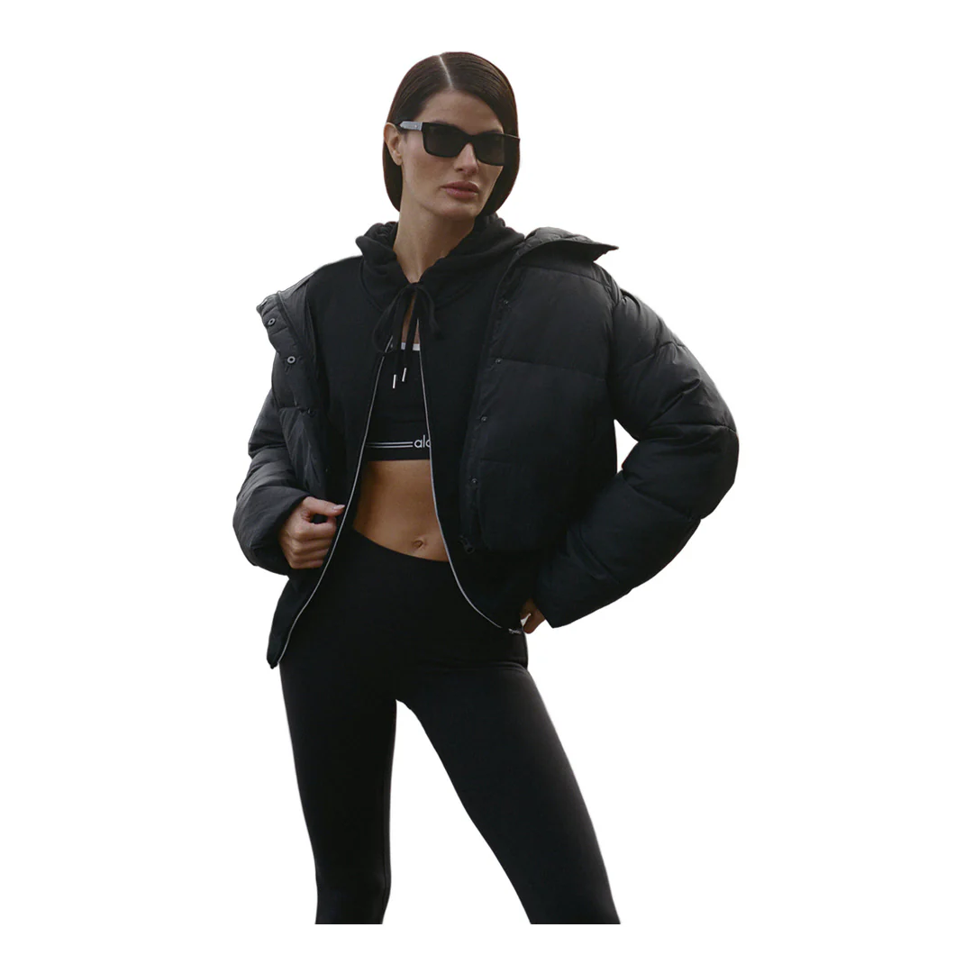 alo Gold Rush Puffer - Black