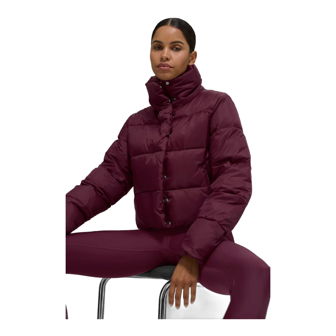 alo Gold Rush Puffer - Burgundy - Image 4