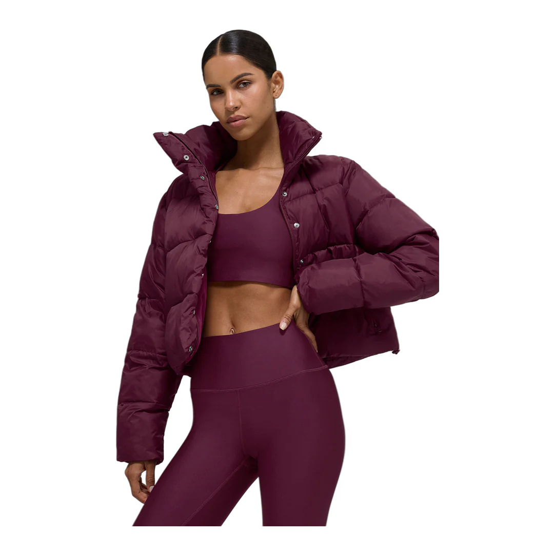 alo Gold Rush Puffer - Burgundy - Image 5