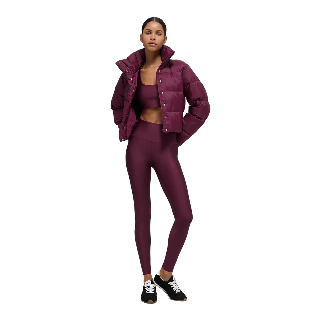 alo Gold Rush Puffer - Burgundy - Image 6