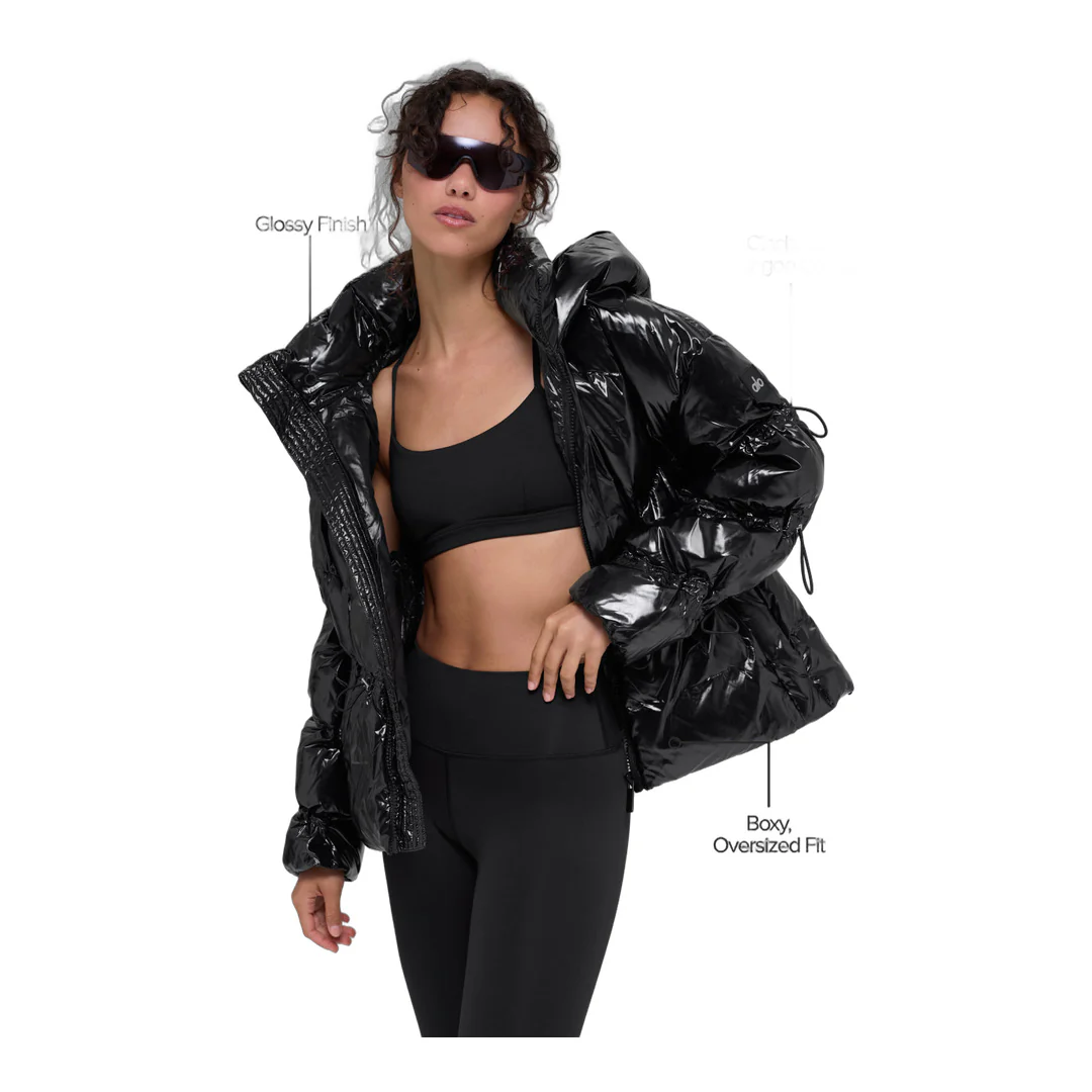 alo Stunner Puffer Jacket - Black - Image 2