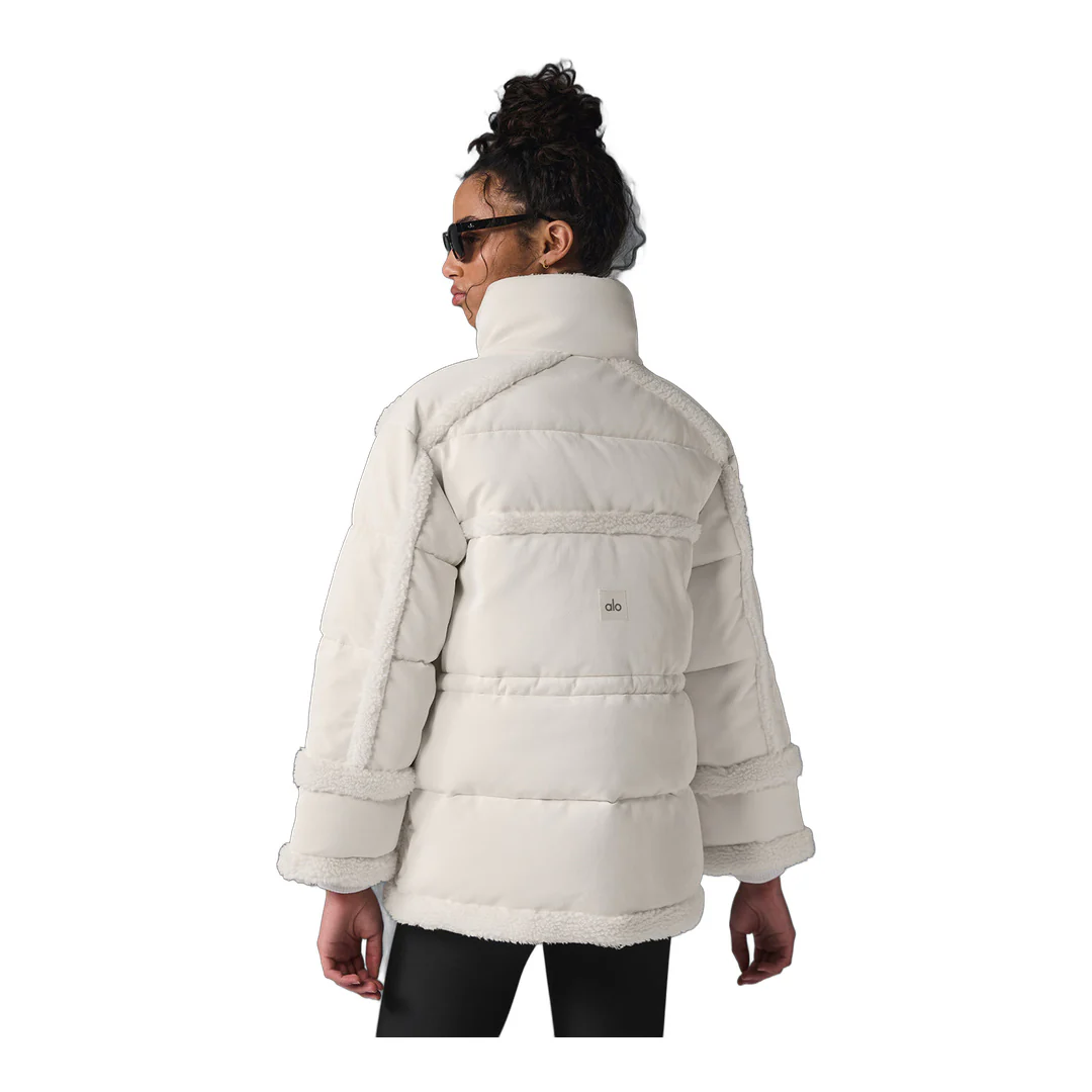 alo Ice Breaker Puffer Jacket - Ivory - Image 3