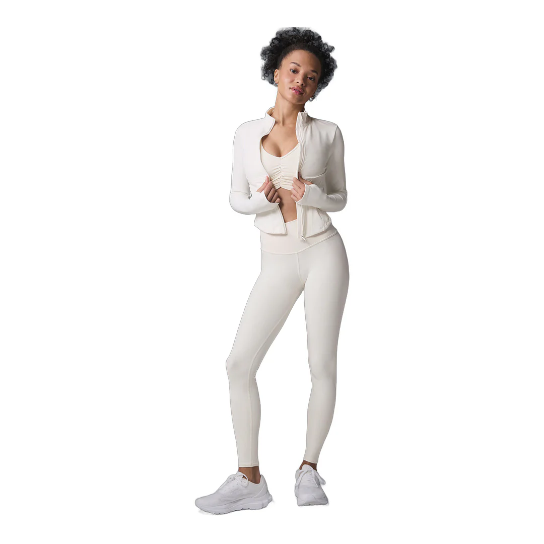alo Airbrush Corset Full Zip Jacket - Ivory - Image 4