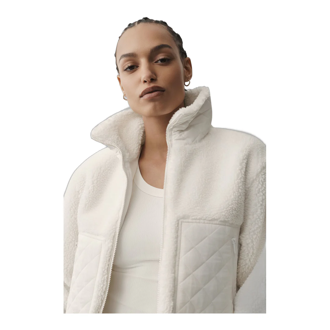 alo Sherpa Edge Bomber - Ivory - Image 3