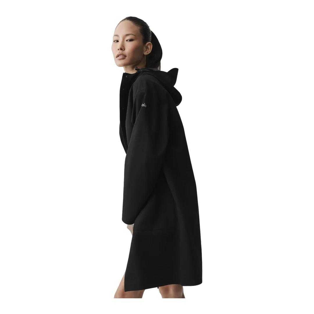 alo Rain Or Shine Long Coat - Black - Image 4