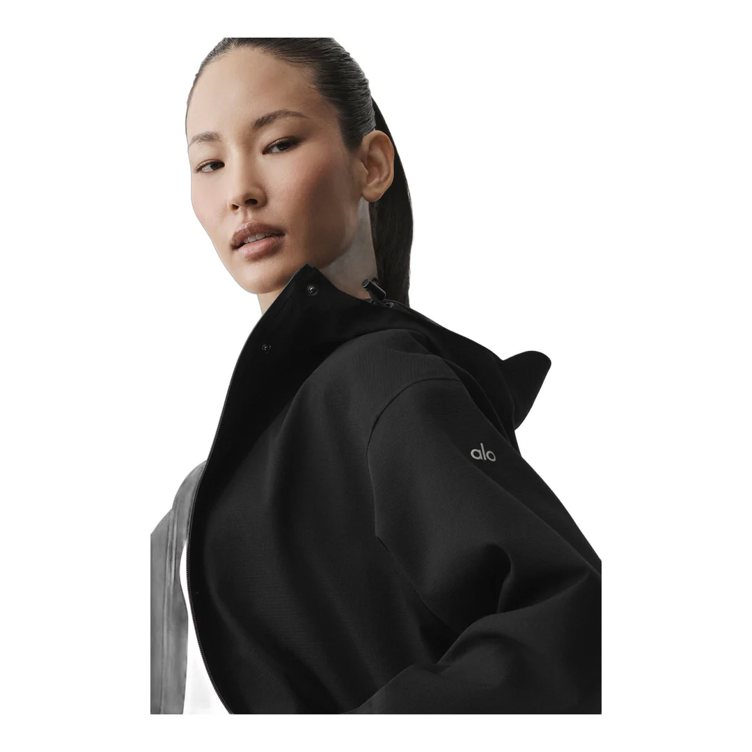 alo Rain Or Shine Long Coat - Black - Image 5