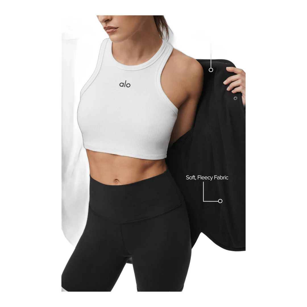 alo Polar Fleece Take Note Jacket - Black - Image 2