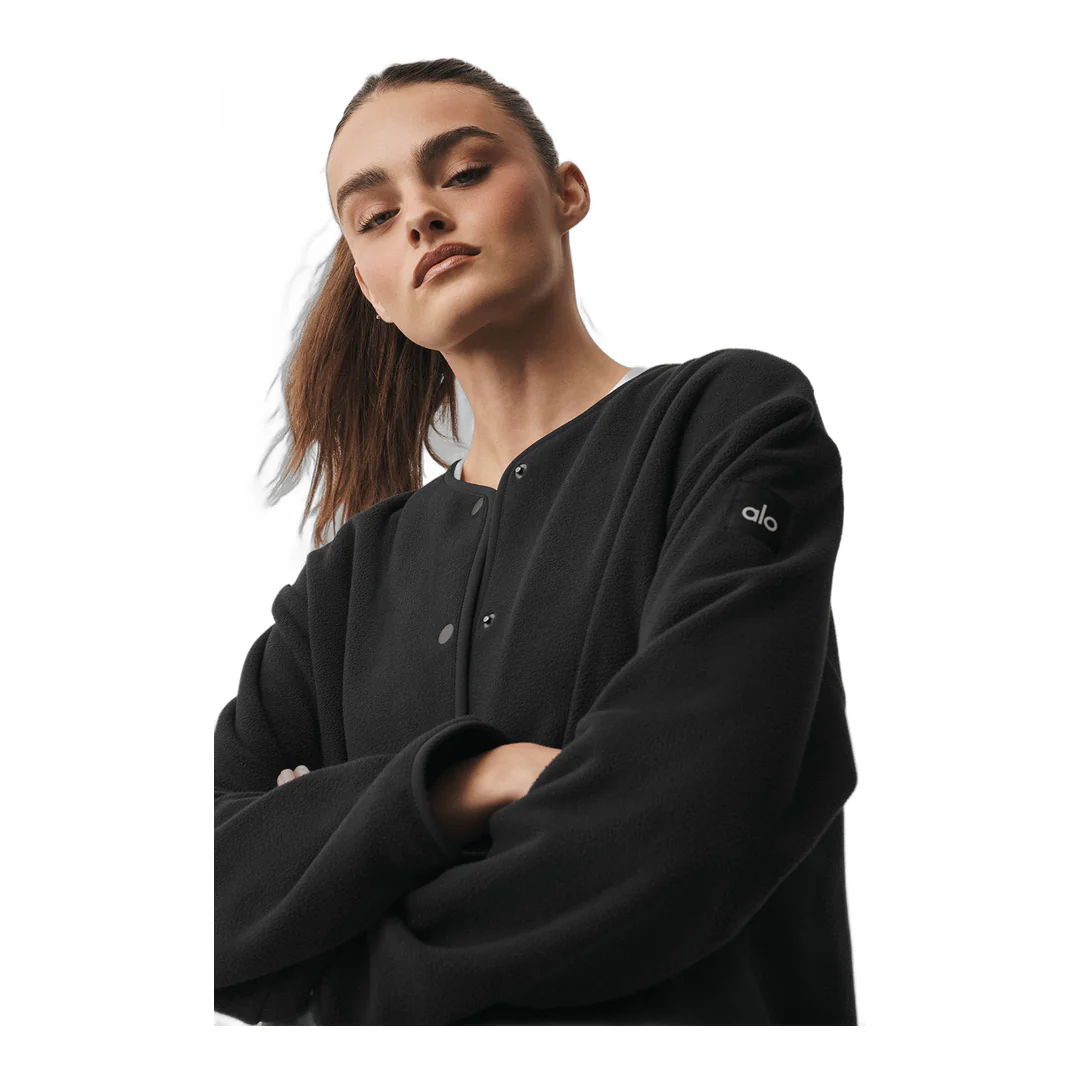 alo Polar Fleece Take Note Jacket - Black - Image 3