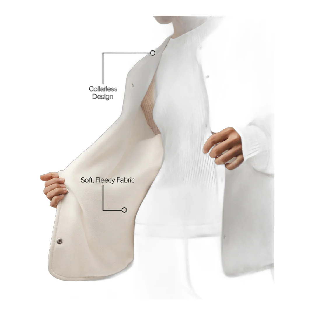 alo Polar Fleece Take Note Jacket - Ivory - Image 2