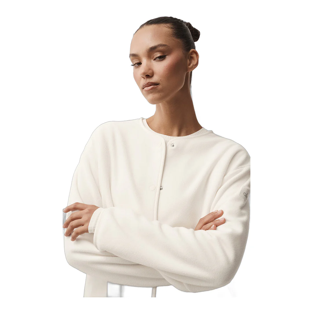 alo Polar Fleece Take Note Jacket - Ivory - Image 3