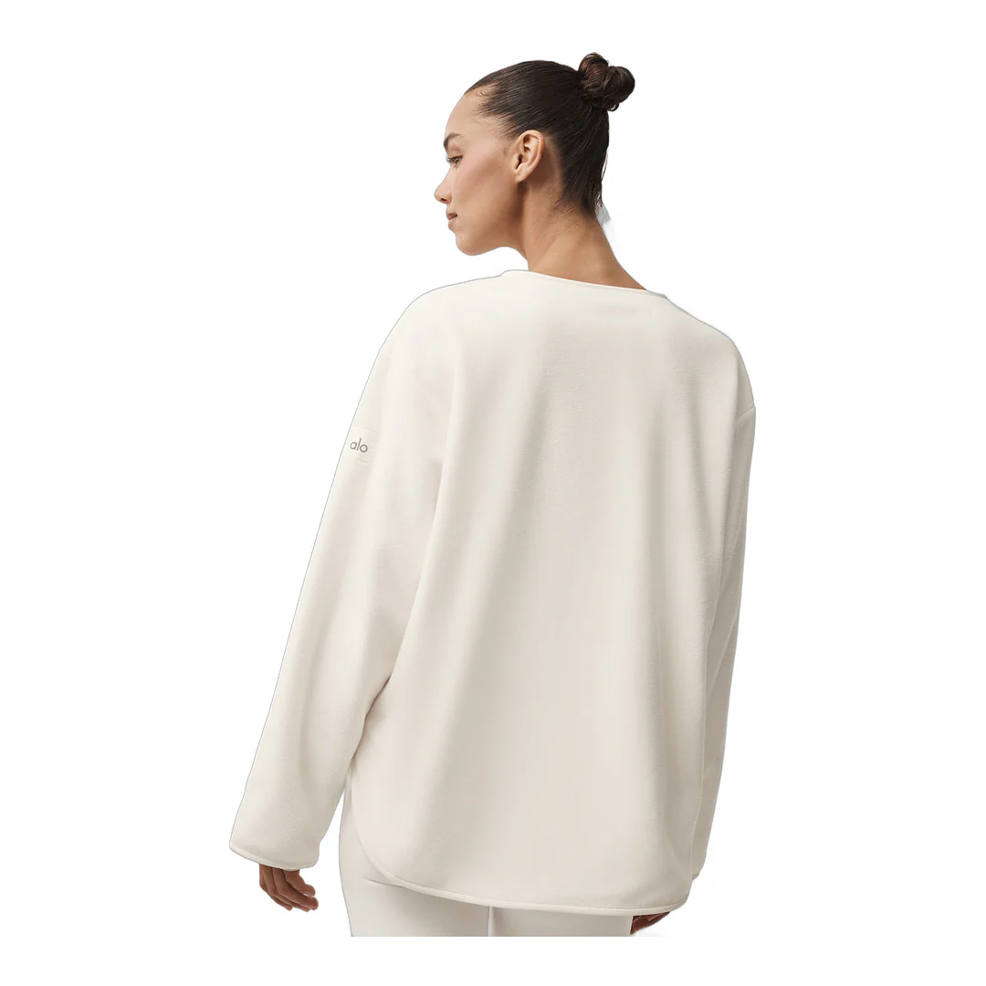 alo Polar Fleece Take Note Jacket - Ivory - Image 4