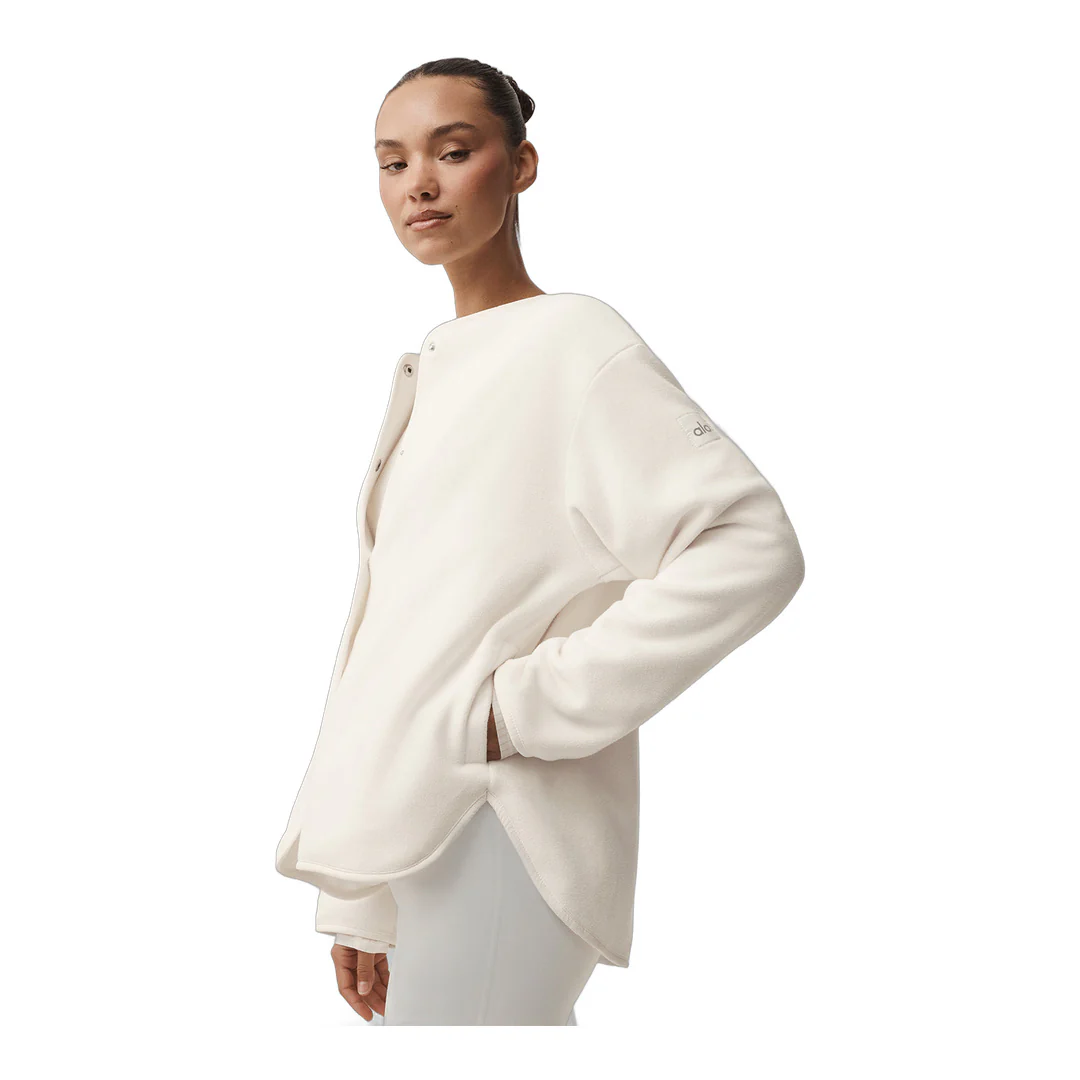 alo Polar Fleece Take Note Jacket - Ivory - Image 5
