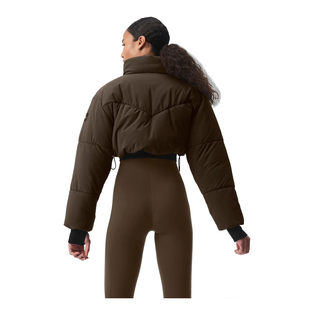 alo Main Act Corset Puffer - Espresso/Black - Image 3
