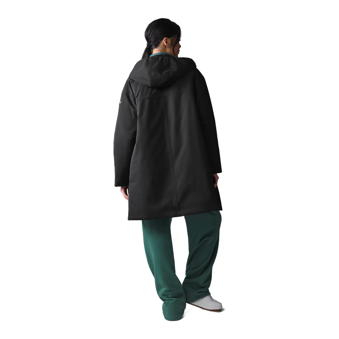 alo Rain Or Shine Puffer Long Coat - Black - Image 3