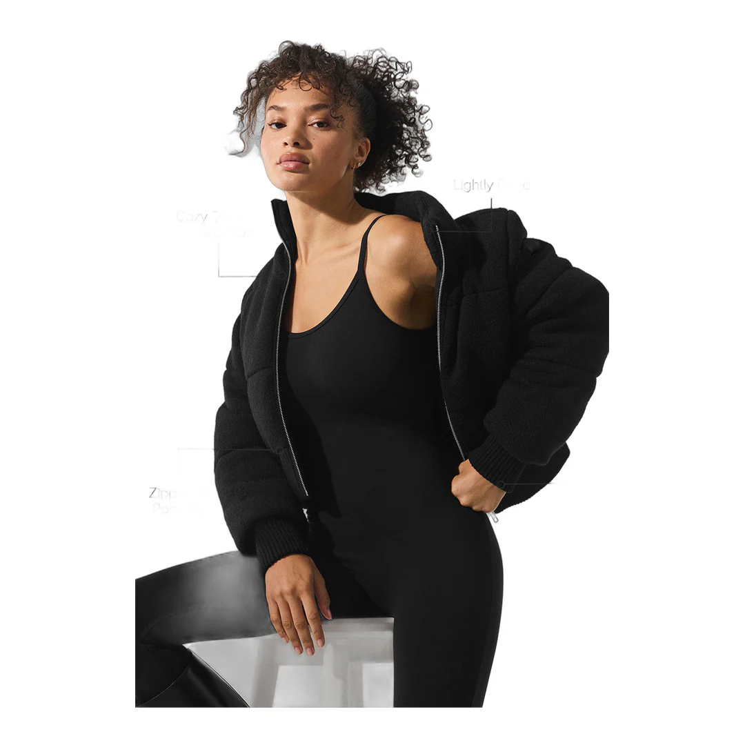 alo Darling Sweater Puffer - Black - Image 2