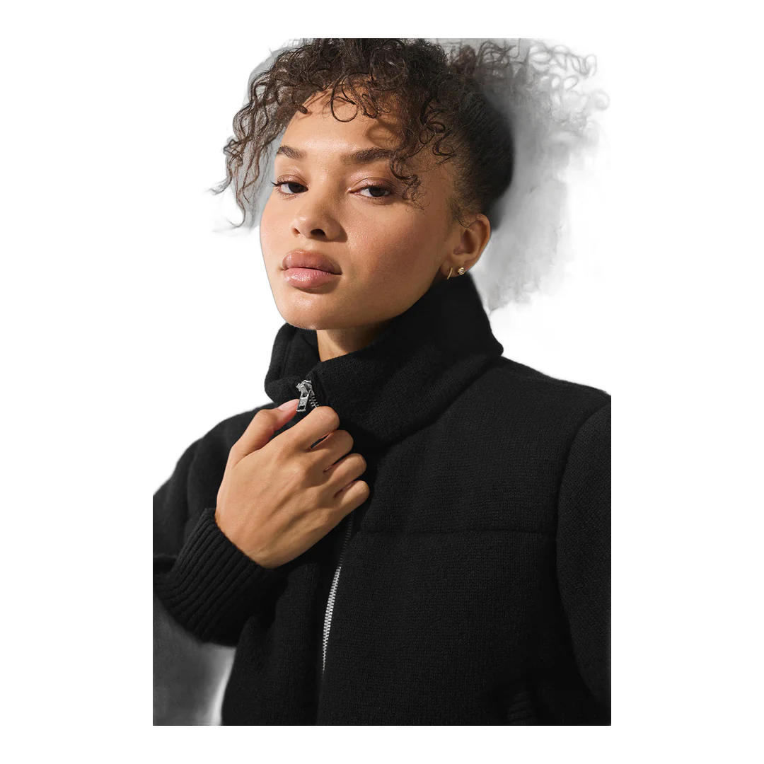 alo Darling Sweater Puffer - Black - Image 4