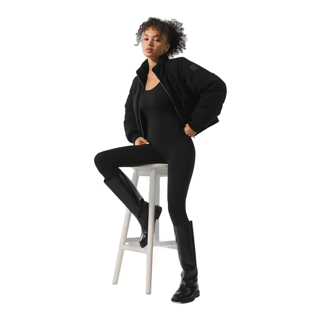 alo Darling Sweater Puffer - Black - Image 5