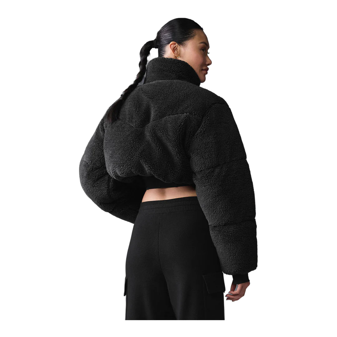 alo Sherpa Main Act Corset Puffer - Black - Image 3