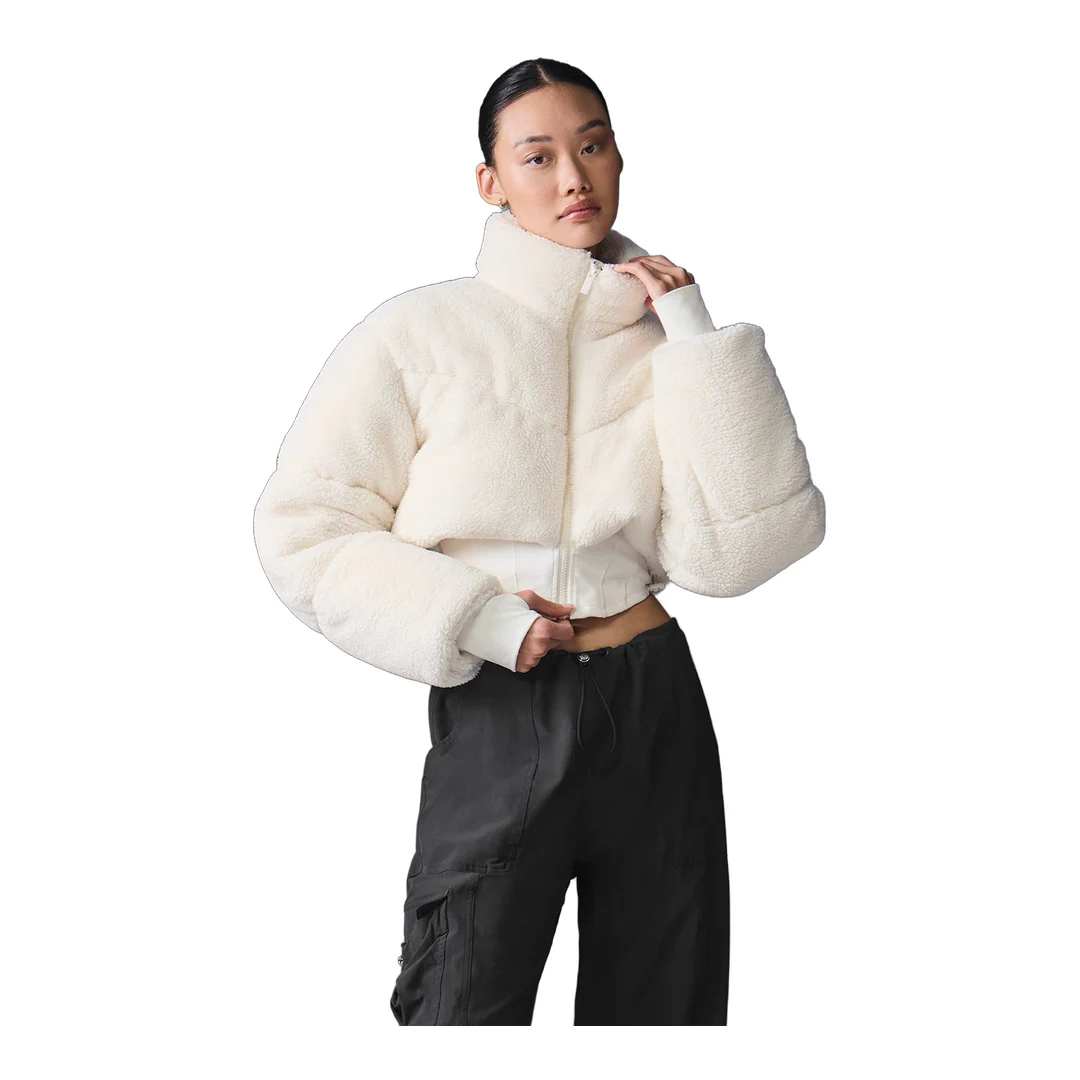 alo Sherpa Main Act Corset Puffer - Ivory