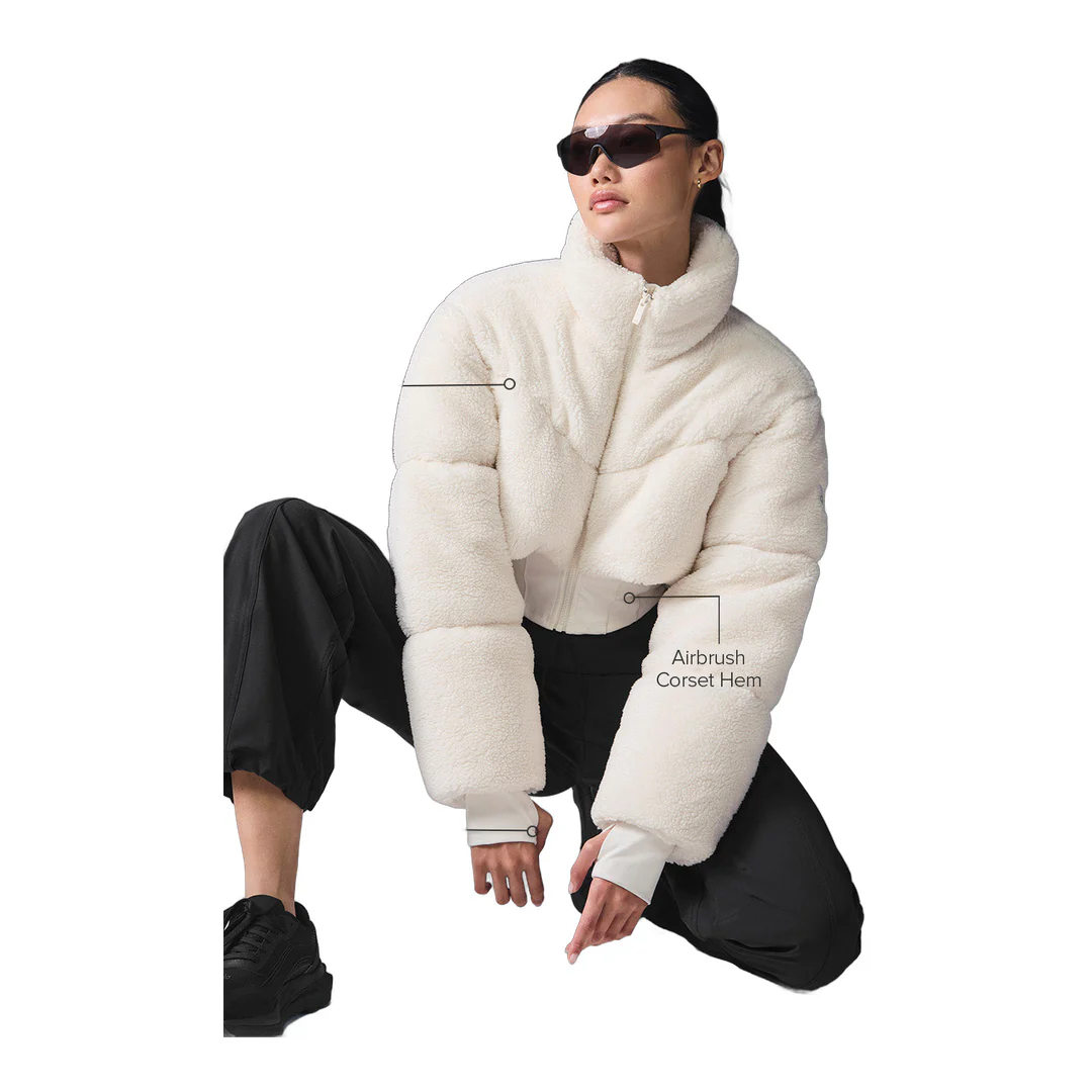 alo Sherpa Main Act Corset Puffer - Ivory - Image 2