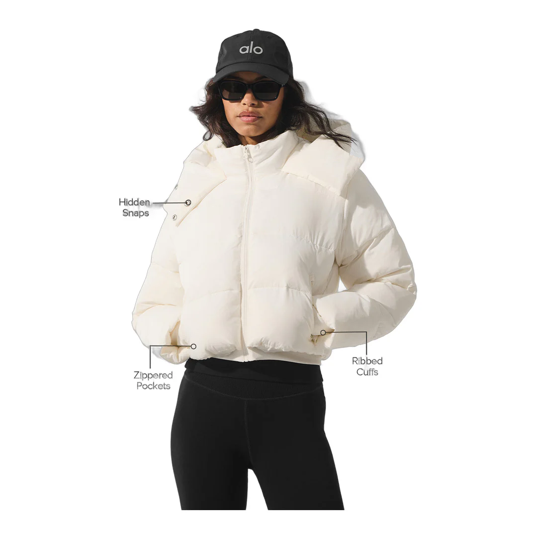 alo Foxy Puffer Jacket - Ivory - Image 2