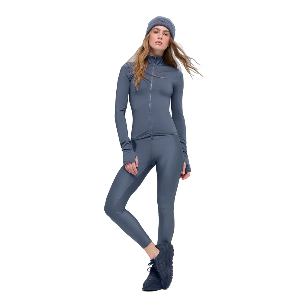 alo Airlift Winter Warm Radiant Full-Zip Jacket - Bluestone - Image 5