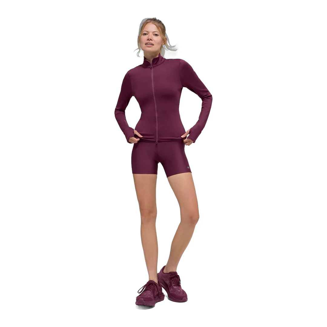 alo Airlift Winter Warm Radiant Full-Zip Jacket - Burgundy - Image 6