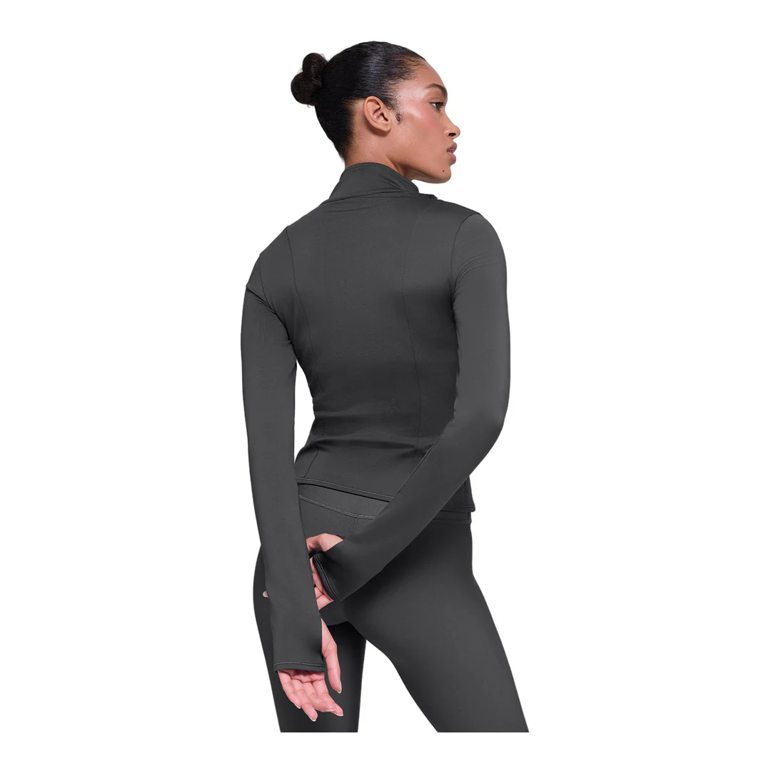 alo Airlift Winter Warm Radiant Full-Zip Jacket - Anthracite - Image 3