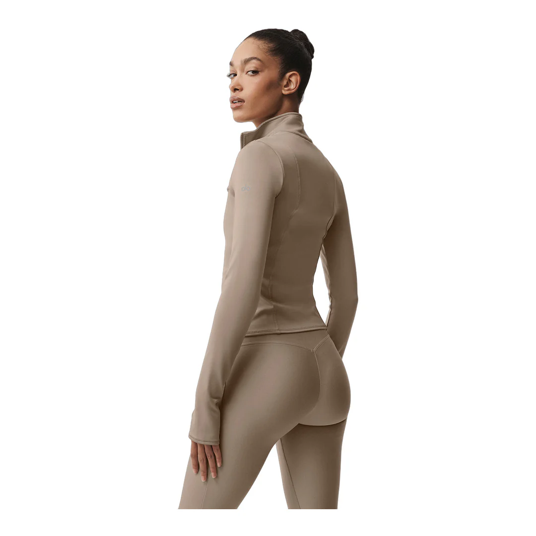 alo Airlift Winter Warm Radiant Full-Zip Jacket - Gravel - Image 3