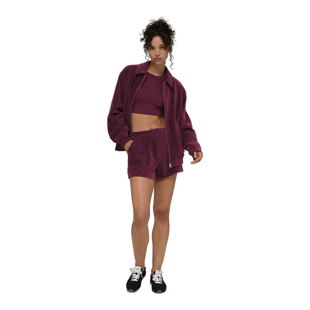alo Micro Corduroy On Duty Jacket - Burgundy - Image 6