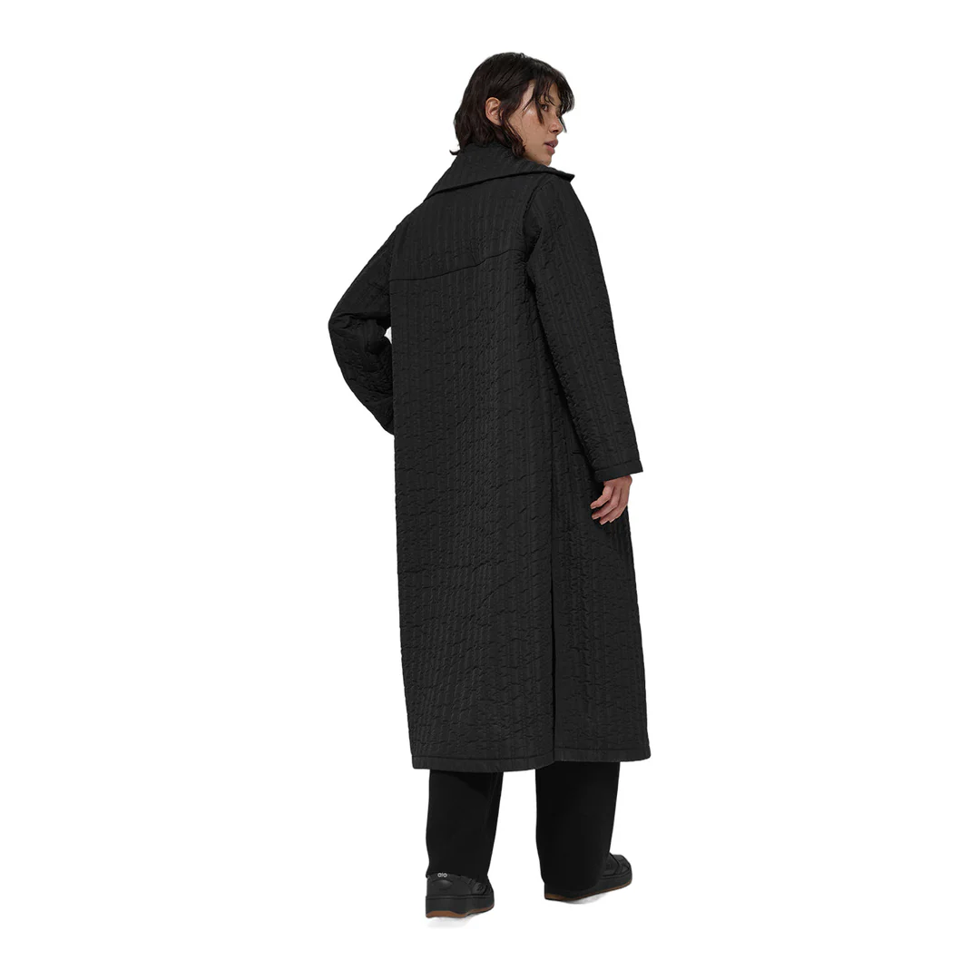 alo Quilted Skyline Long Coat - Black - Image 4