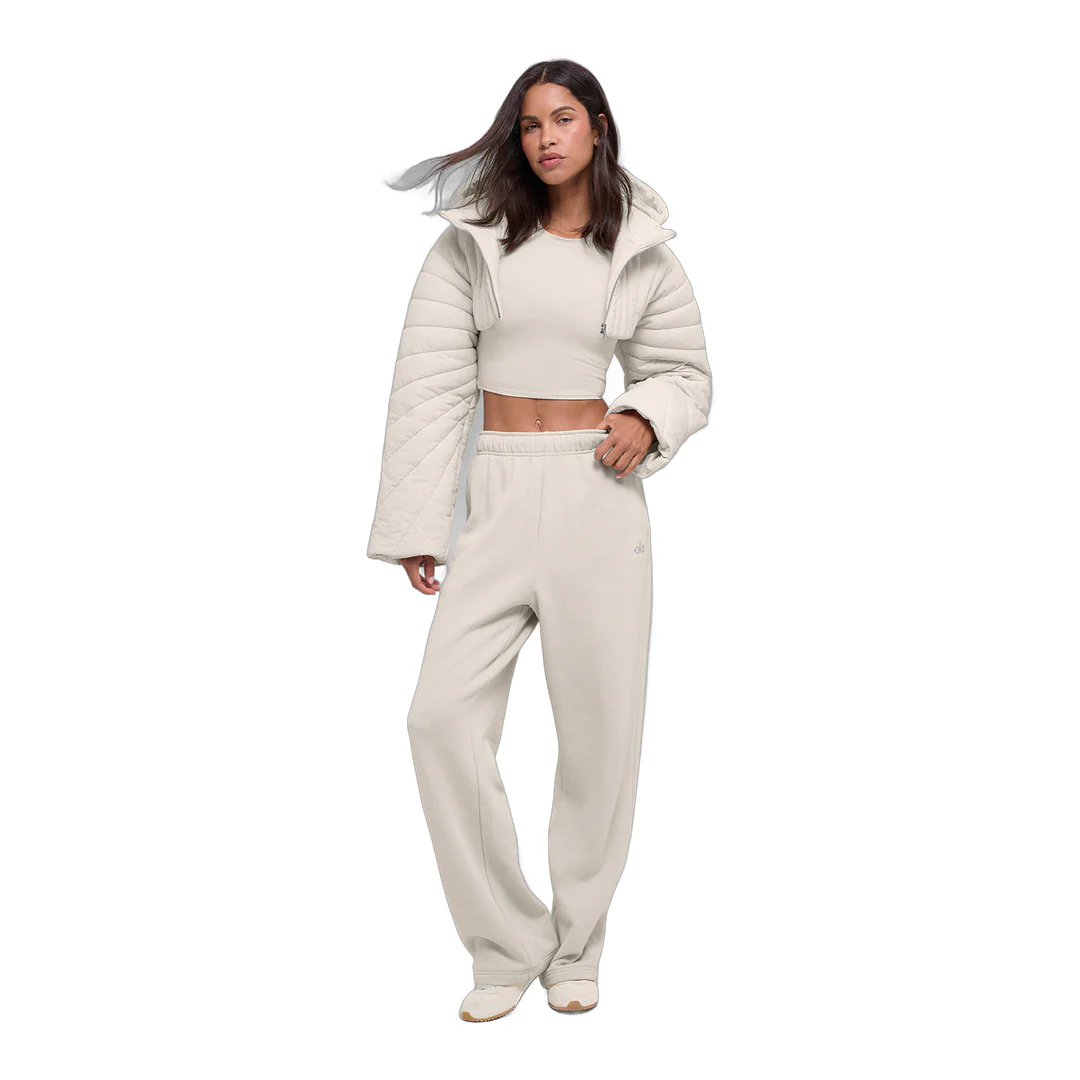 alo Quilted Starlight Puffer Shrug - Bone - Image 5