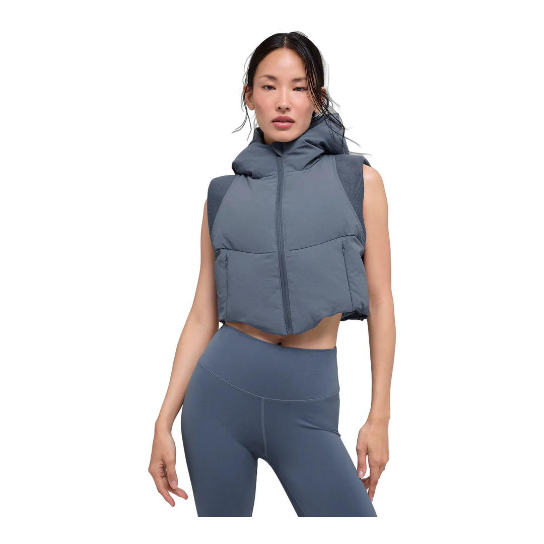 alo Fast Lane Puffer Vest - Bluestone - Image 2
