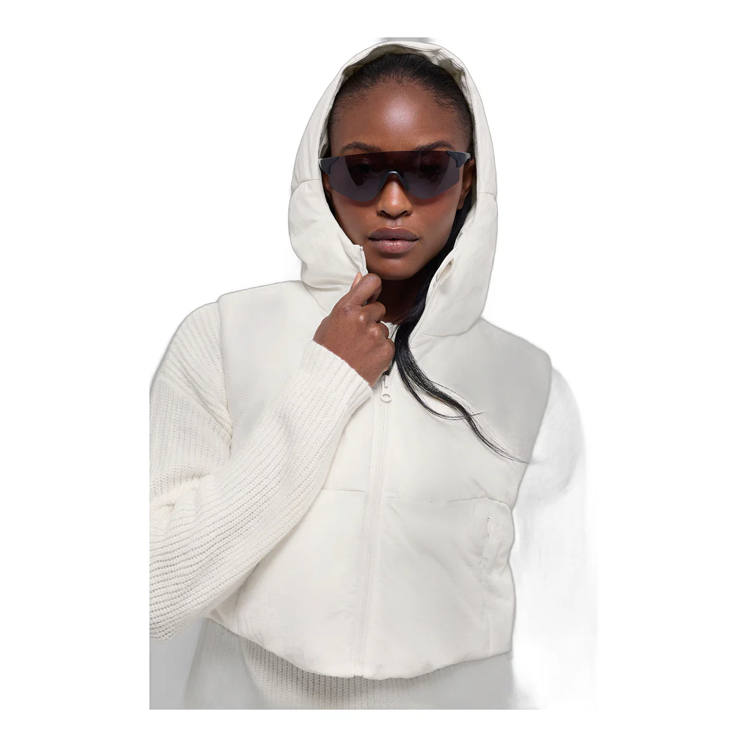 alo Fast Lane Puffer Vest - Ivory - Image 2