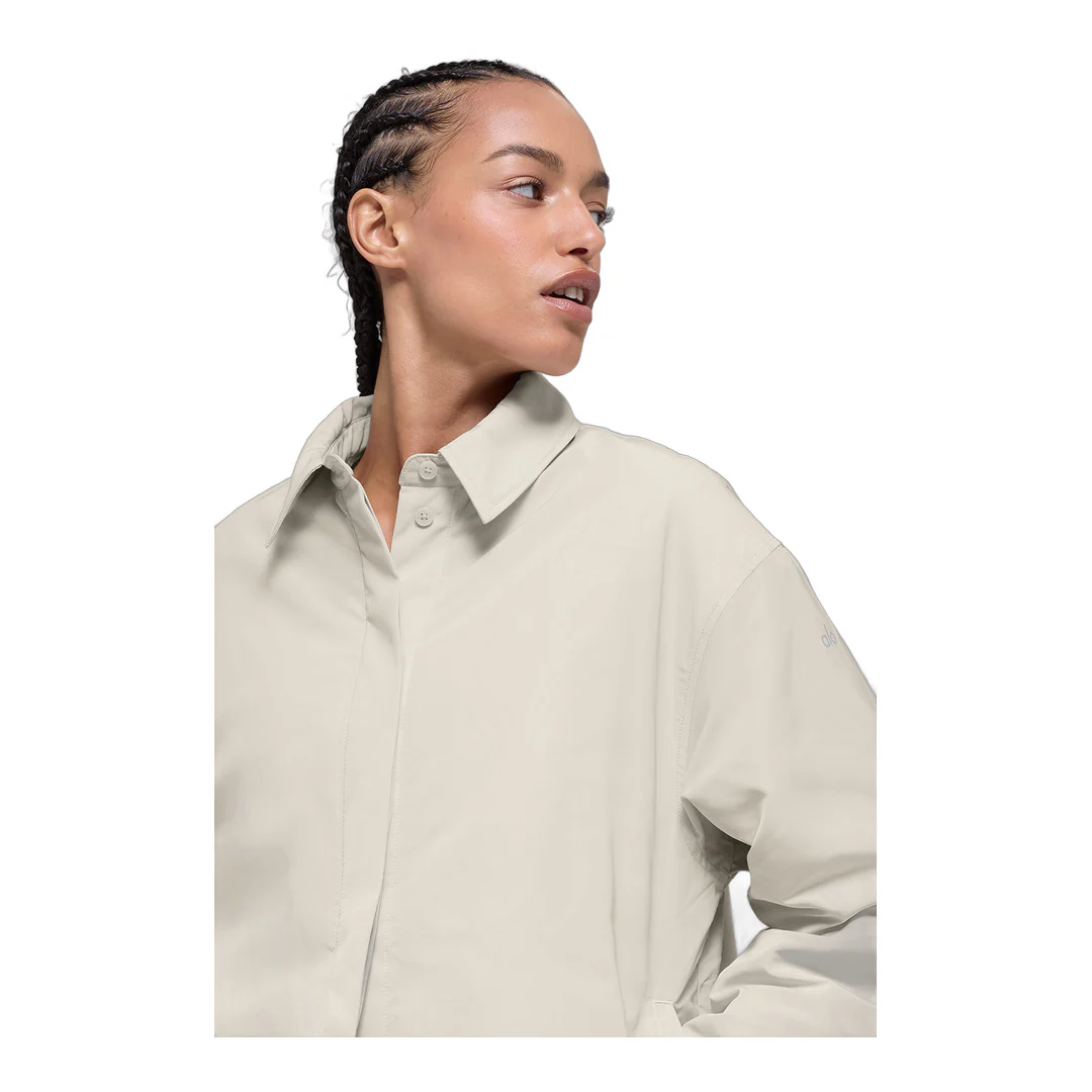 alo Socialite Shacket - Bone - Image 3