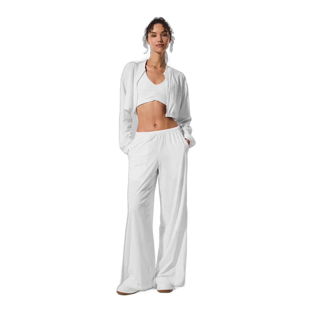 alo Cropped Breezy Full-Zip Cover Up - White - Image 6