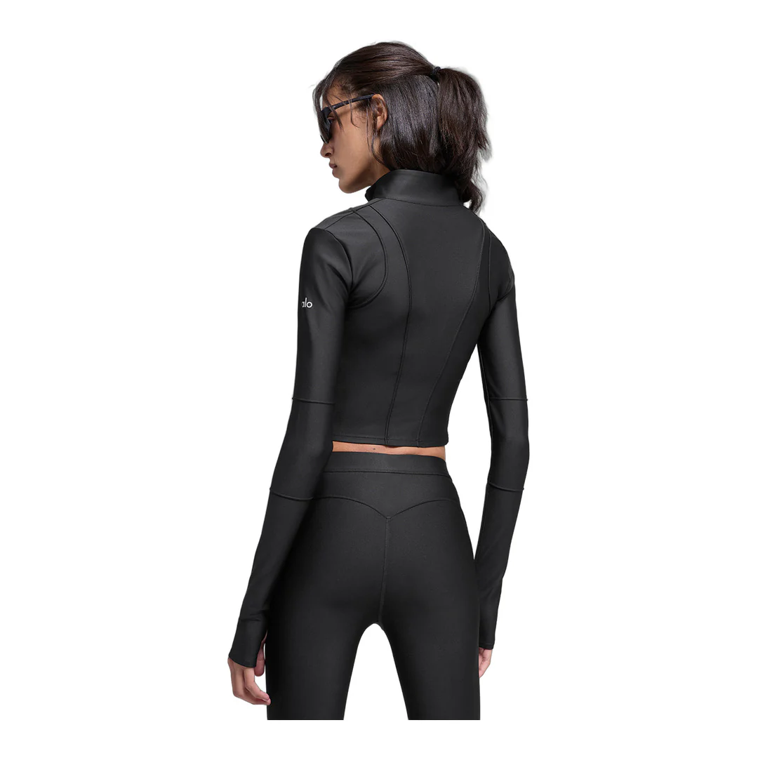 alo Airlift Ignite Zip Up Jacket - Black - Image 3